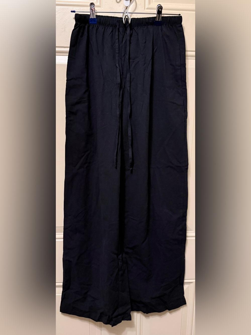 Temofon Pull On Linen Cotton Blend Pull On Pants in Black Size Small